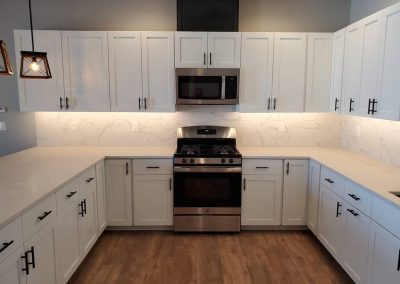 Custom Painted Cabinets White Paint View 2