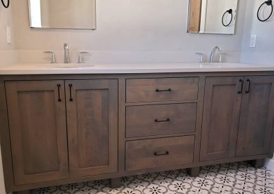 Vanity Alder with Gray Stain