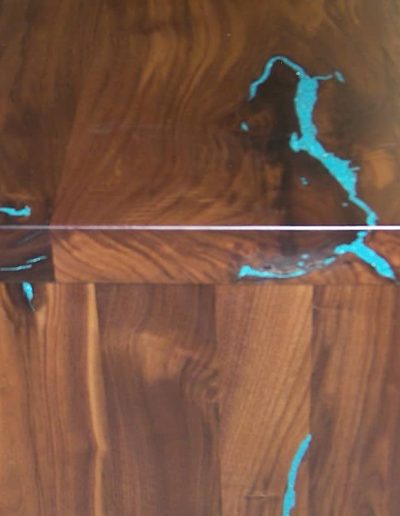 Turquoise Inlays - Bench End